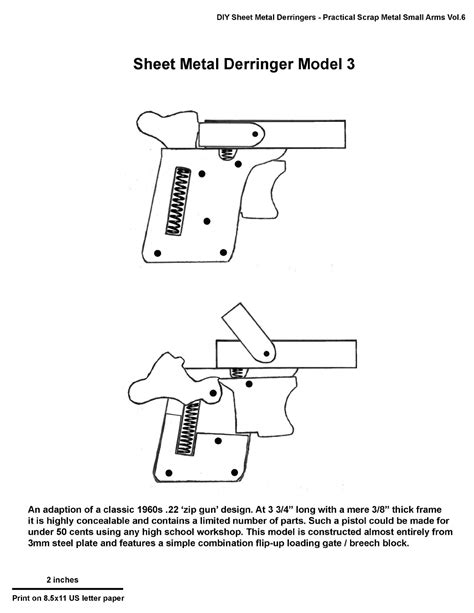 sheet metal derringer|practical scrap metal arms.